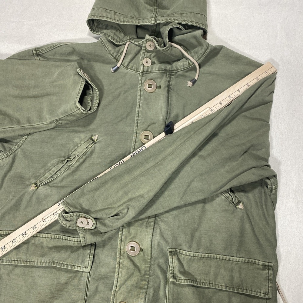 Free People Joshua Tree Utility Military Style Hooded Cotton Jacket Moss sz Sm - Picture 11 of 16